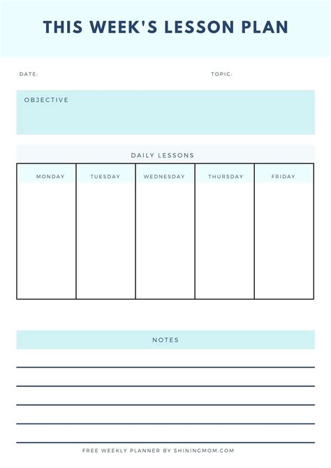 Weekly Lesson Plan Templates: 15 Best Lesson Planners, Free Download!