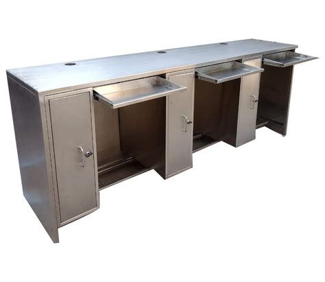 Image result for Stainless Steel Computer Desk