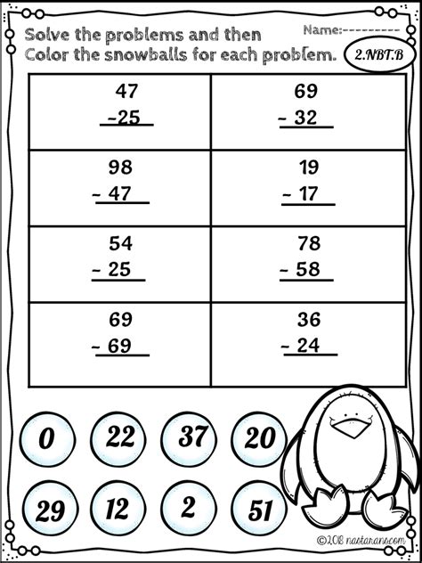 2nd Grade Math Practice Sheets Printable に対する画像結果
