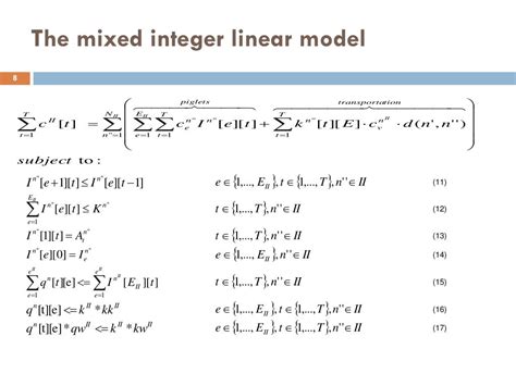 Afbeeldingsresultaten voor Mixed Integer Linear Programming Model