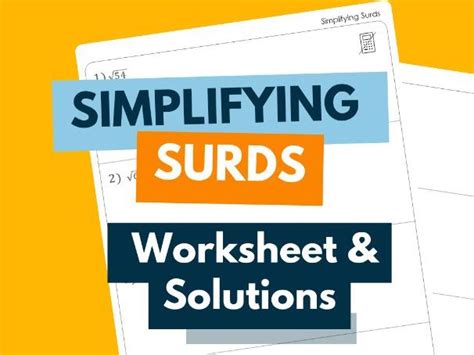 Image result for Simplifying Surds Worksheet