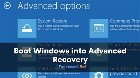 Image result for Recovery Options Windows 1.0