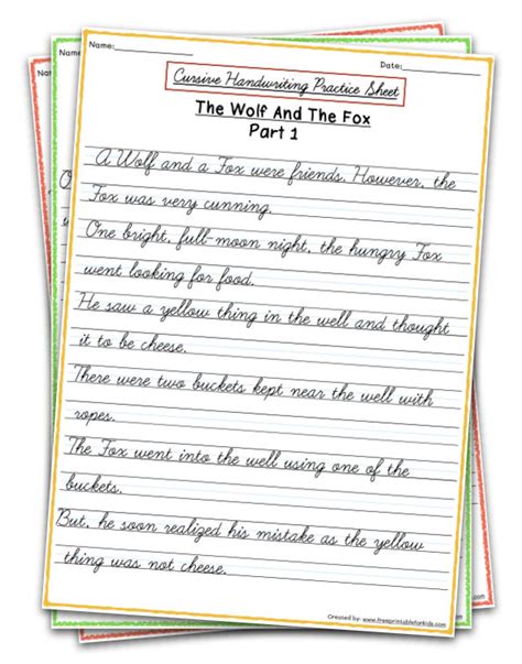 Image result for Cursive Writing Story