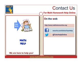 Image result for Help with Math Homework Online