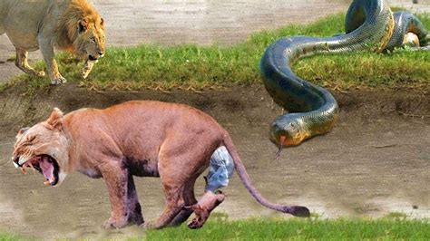 Image result for Python versus Lion