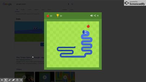 Toradh íomhá ar Google Chrome Snake Game