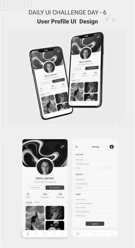 Image result for User Profile UI Design