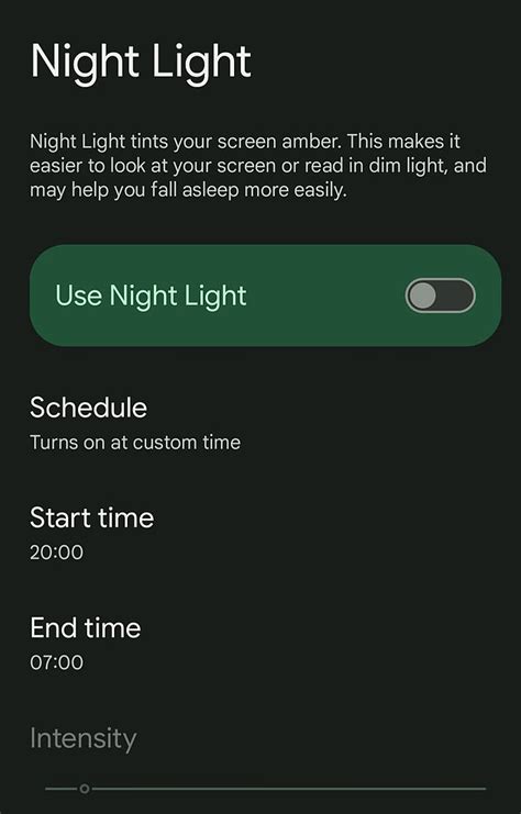 Android Night Light Mode に対する画像結果