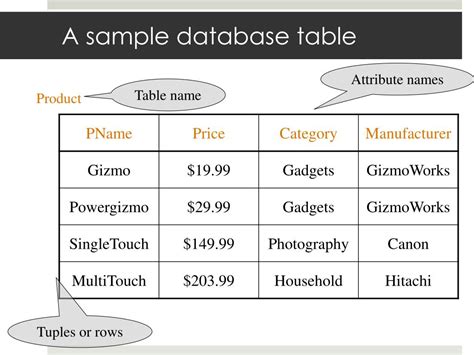 Image result for SQL Database Table Examples