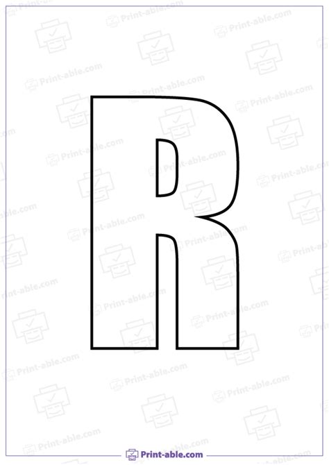 Image result for Printable Bubble Letter R