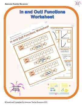Image result for In and Out Function Table Worksheet