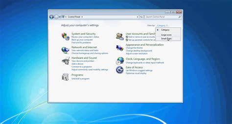 Image result for Windows 7 Control Panel Side Panel