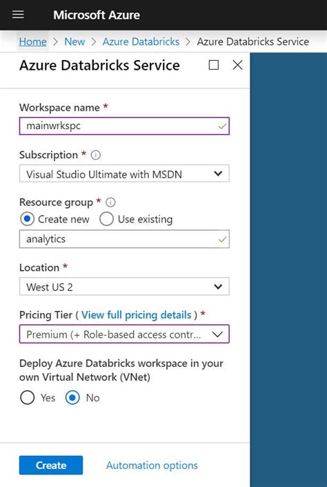 Image result for Advanced Section in Azure Databricks Workspace