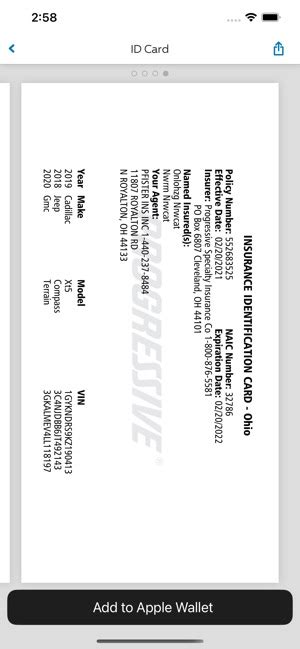 Afbeeldingsresultaten voor Progressive Insurance Identification Cards