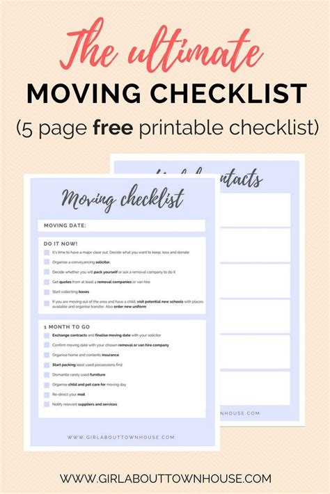 Toradh íomhá ar Moving Checklist
