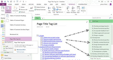 How to Create Table of Contents in OneNote に対する画像結果