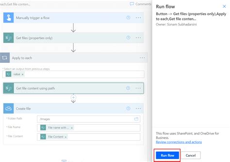 Toradh íomhá ar Microsoft Power Automate Copy File