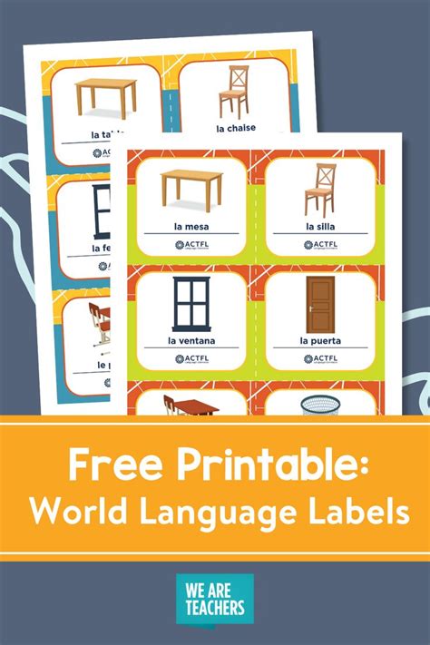 Image result for Language Label Print Out