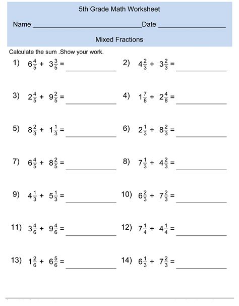 Image result for Fifth Grade Math Worksheets with Answer Key