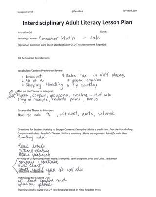 Image result for CLE Lesson Plan Example