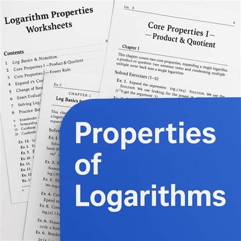 תוצאת תמונה עבור Using Properties of Logarithms Answer Key