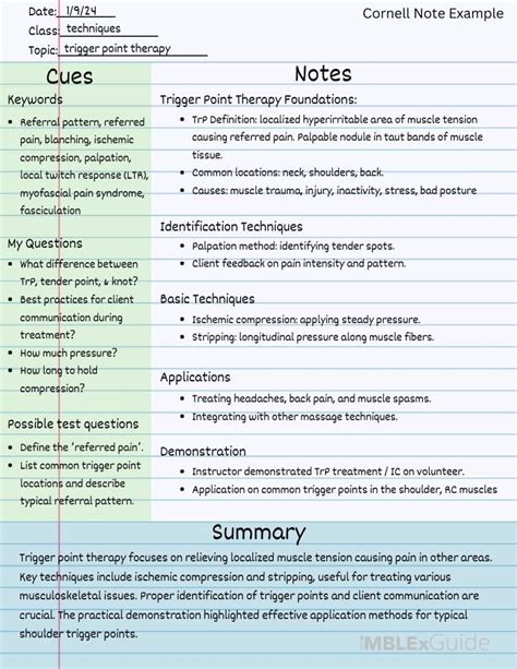Image result for Cornell Note Taking Strategy