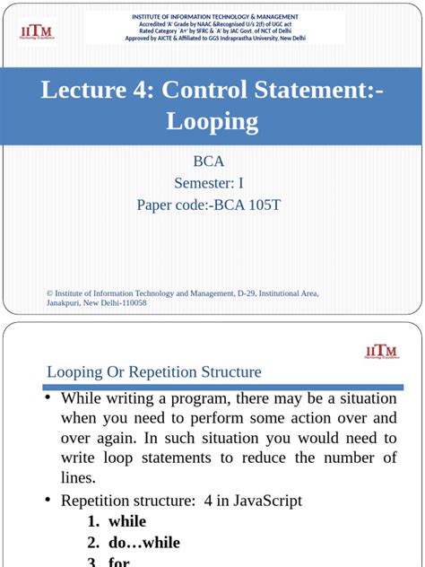 Image result for Types of Looping Statements