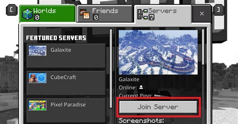 Image result for Join Server Button Minecraft