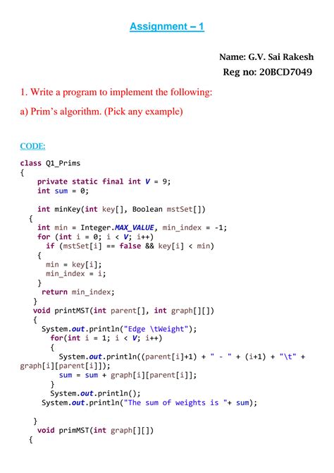 Afbeeldingsresultaten voor Prims Algorithm C++ Program