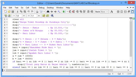 Program for Pada MATLAB に対する画像結果