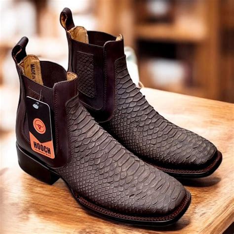 Toradh íomhá ar Dark Brown Python Boots