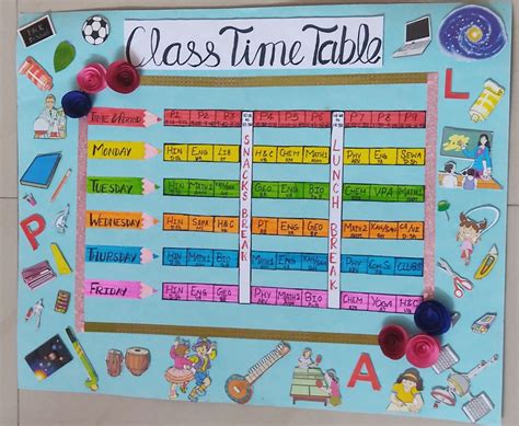 Image result for Class Time Table Sheet