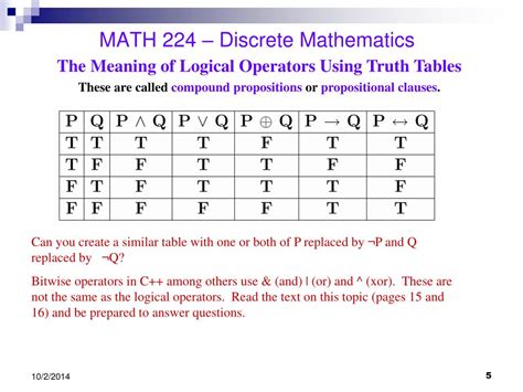PPT - MATH 224 – Discrete Mathematics PowerPoint Presentation, free ...