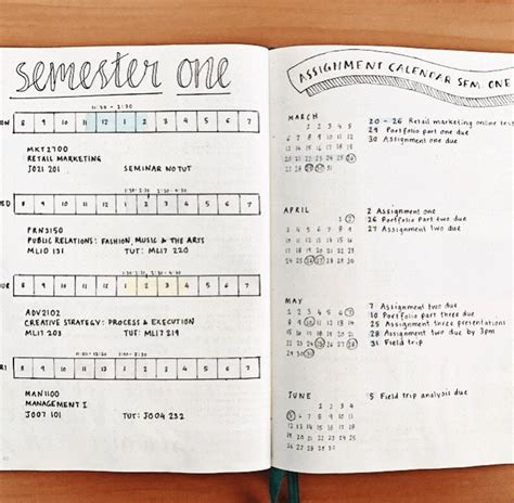 Afbeeldingsresultaten voor Bullet Journal Homework Tracker