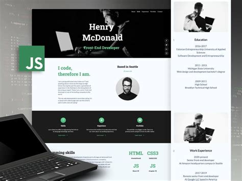 Image result for Web Developer Portfolio Design