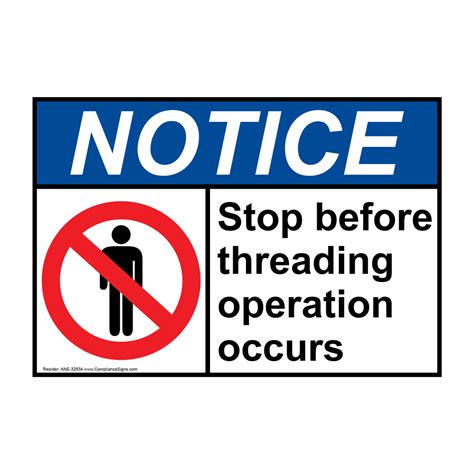 Toradh íomhá ar Safety Sign for Using Threading Machine