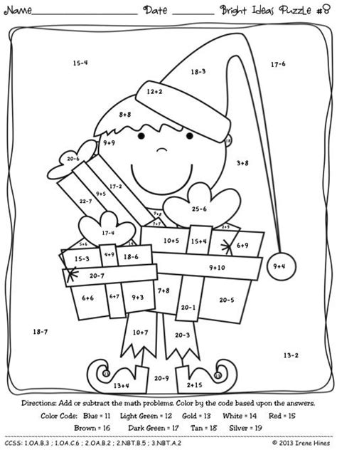 Image result for Merry Christmas Coloring Pages Math