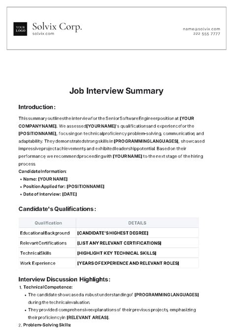 Image result for Interview Summarizer Example