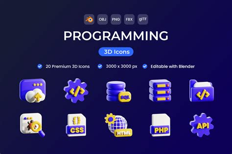 Image result for Programming Icon 3D