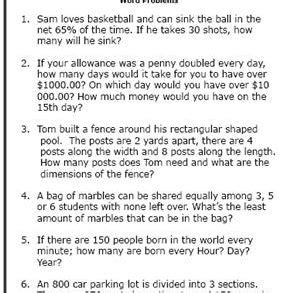 Image result for 7th Grade Math Problems Look Like