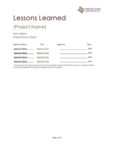 Image result for Proposal Response Lessons Learned Template