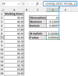 Test for Normal Distribution Excel に対する画像結果