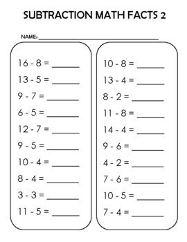 Image result for Basic Math Subtraction