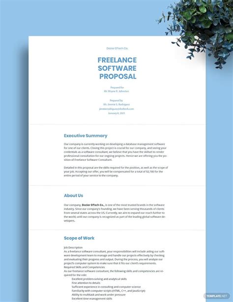 Software Project Proposal Template - Google Docs, Word, Apple Pages ...