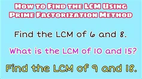 Image result for How to Find the LCM Using Prime Factorization