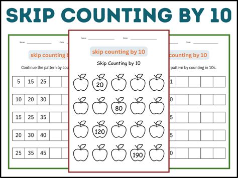 First Grade Skip Counting Worksheets માટે ઇમેજ પરિણામ