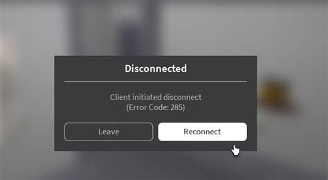 Toradh íomhá ar Client Disconnected Roblox