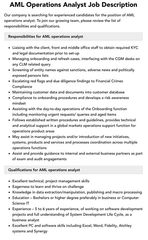 Image result for Operations Analyst Description