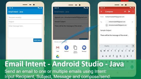 Intent Method in Android Studio に対する画像結果