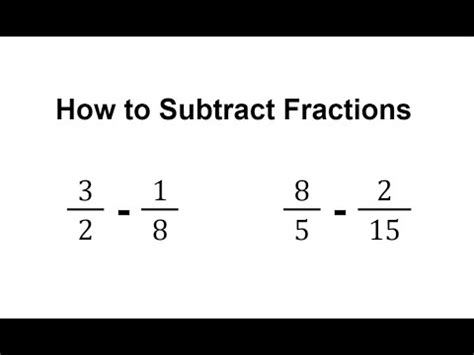 Image result for Fraction Learning How to Subtract